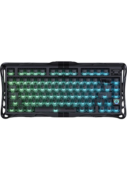 Mercury V75 He Hall Effect Manyetik Switch Gaming Klavye, Hot-Swappable, Rapid Trigger, 8000Hz, 0.125MS Ultra Düşük Gecikme, Kablolu, Rgb Işıklı, Ingilizce Q, Stealth Black