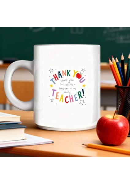 Öğretmene Şükran Kupası Özel Tasarım Beyaz modelleri