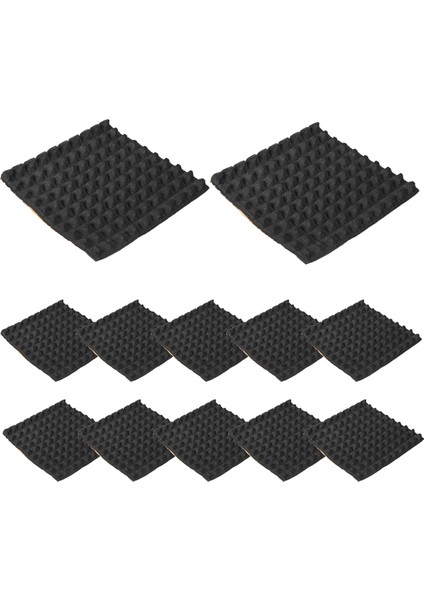 12 Paket Kendinden Yapışkan Ses Geçirmez Köpük Panelleri 2X12X12 Inç Yüksek Yoğunluklu Akustik Paneller, Piramit Tasarım Akustik Köpük (Yurt Dışından) fiyatları