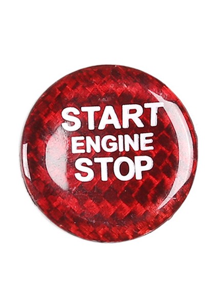 Kuru Karbon Fiber Araç Başlangıç ​​durdur Motor Düğmesi Kapak Alfa Için Döşeme Romeo Giulia Stelvio 2017-2020 Aksesuarlar, Kırmızı (Yurt Dışından)