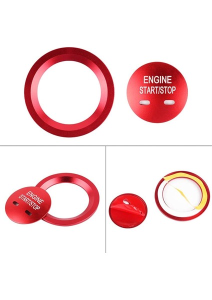 Chevrolet Için Ateşleme Düğmesi Çıkartmaları Chevy Chevy Equinox Malibu Sonic Traverse Trax Push Start Stop Stickers Caps Capers (Yurt Dışından) modelleri