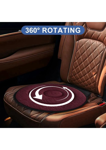 2pcs 360 ° Dönen Koltuk Yastığı, Araba Için 15.7 Inç Koltuk Yastığı, Ev Için Yaşlılar Için Döner Koltuk, Ofis Sandalyeleri Bordo (Yurt Dışından) modelleri