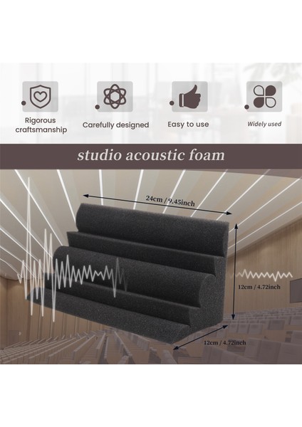 4 Adet Köşe Bas Tuzağı Akustik Panel Stüdyosu Ses Emme Köpüğü 12*12*24CM (Yurt Dışından) fırsatları
