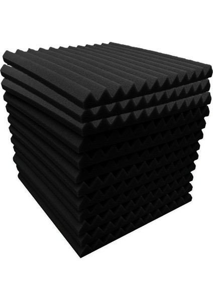 Akustik Köpük Paneller 12 Pc, Ses Geçirmez Duvar Panelleri 30X30X5CM, Duvarlar Için Yüksek Yoğunluklu Ses Emici Panel Siyah (Yurt Dışından) modelleri