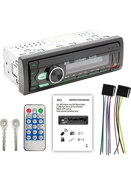 1din Araba Radyo Stereo Fm Aux Giriş Alıcısı Sd Tf USB 12V In-Dash 60WX4 Mp3 Autoradio Multimedya Player Stereo Oynatıcı (Yurt Dışından)