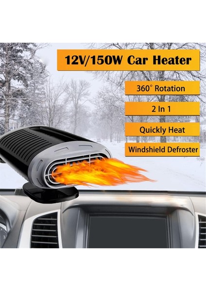 Araba Isıtıcı 12V 150W Taşınabilir Araba Isıtıcı, 2 Araç Isıtma ve Soğutma Fanı, Araba Ön Cam Dolap Demister (Yurt Dışından) indirimleri