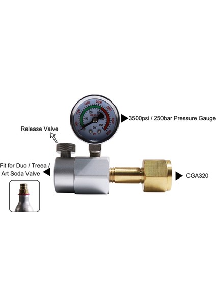 Sodastream Duo Art Terra Için Co2 Doldurma Istasyonu Adaptörü Karbon Dioksit Karbonatörü CGA320&#39;DEN Hızlı Bağlantı Silindiri (Yurt Dışından) indirimleri