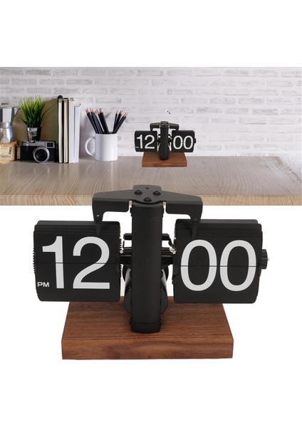 Dijital Flip Saat Retro Otomatik Dönüş Pil Çalışan Mekanik Saat Ev Odası Ofis Dekorasyonu (Yurt Dışından) modelleri