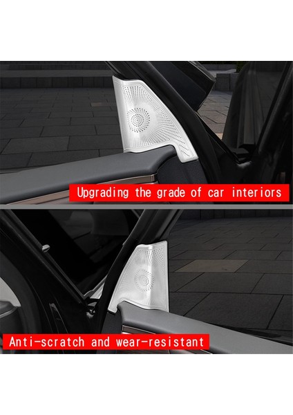 Toyota Alphard 40 Serisi 2023+ Paslanmaz Çelik Araba Stil Ön Sütun Hoparlör Kapağı Iç Aksesuarlar (Yurt Dışından) fiyatları