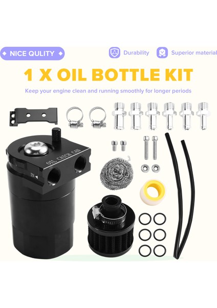 Yağ Ayırıcı Yakalama, Havalandırma Filtresi ile Petrol Dip Çubuğu Deliği Nefes Alabilen Su Isıtıcısı 300ML Evrensel Yakıt Deposu Lhd (Yurt Dışından) fırsatları