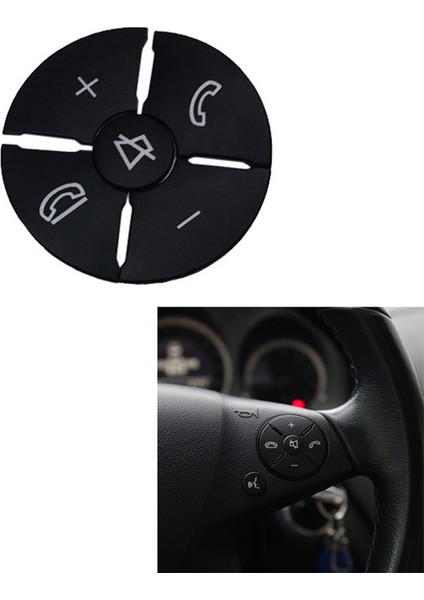 Araç Direksiyon Simidi Düğmesi Anahtar Trim Kapak Etiketi Mercedes Benz C E S Sınıfı W204 W212 W221 Glk X204 C200 C250 (Yurt Dışından) modelleri