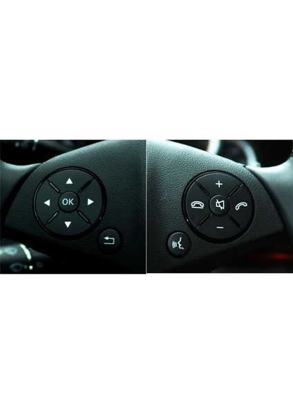 Araç Direksiyon Simidi Düğmesi Anahtar Trim Kapak Etiketi Mercedes Benz C E S Sınıfı W204 W212 W221 Glk X204 C200 C250 (Yurt Dışından) indirimleri