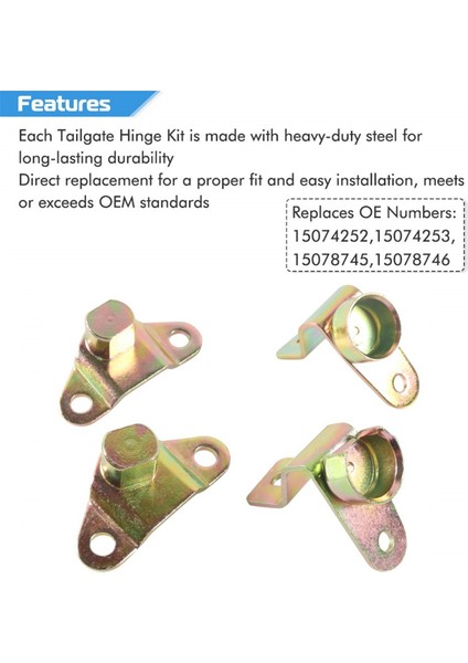 Chevy Silverado Gmc Sierra Için Bagaj Kapağı Menteşe Kiti 1999-2006 38642 15074252 15074253 15078745 15078746 (Yurt Dışından) fırsatları