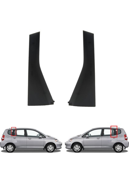 Honda Fit Jazz Gd1 Gd3 2003-2008 72721-SAG-H00 Için Araba Sağ Arka Kapı Dış Sütun Garnitif Trim Paneli (Yurt Dışından) indirimleri