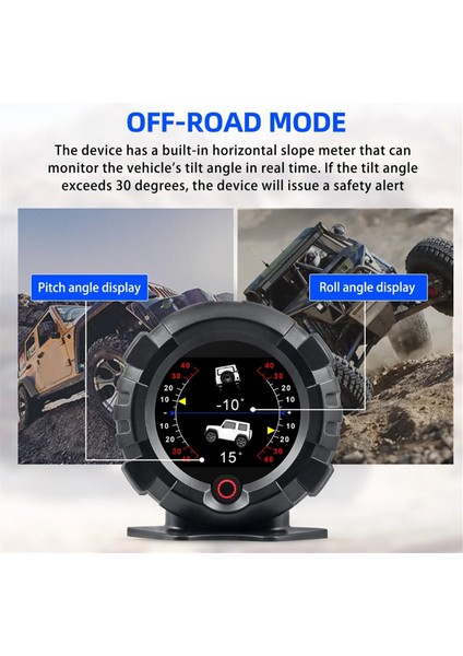 X95 Araba Gps Eğim Metre Dijital Kafa Yukarı Ekran Incinometre Hızölçer Off-Road Araba Perde Eğim Açısı Ölçer (Yurt Dışından) fırsatları