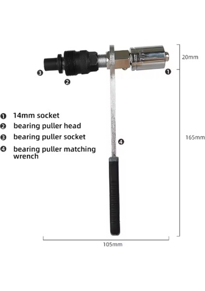 Süper B Bisiklet Çok Fonksiyonlu Krank Sökme Aracı 2 Içinde 1 Zincir Krank Anahtarı 11.8mm Iplik 6/8mm Hex TB-CR20 (Yurt Dışından) fiyatları