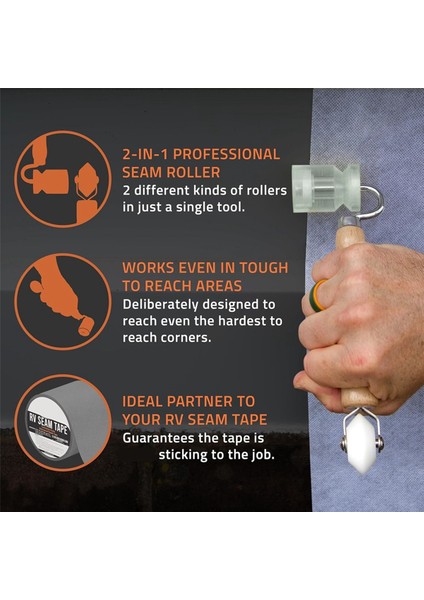 Dikiş Bant Silindiri - Rv Çatı Silindir Aracı Çift Tasarım Dikiş Rulo Çatı Kaplama Aracı ve Ses Deading Roller Aracı (Yurt Dışından) indirimleri