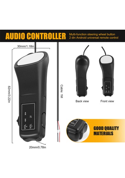 Araç Direksiyon Simidi Düğmesi Uzaktan Kumanda Işıkları Araç Navigasyon DVD / 2 Dın Android Bluetooth Kablosuz Evrensel Uzaktan Kumanda (Yurt Dışından) fırsatları