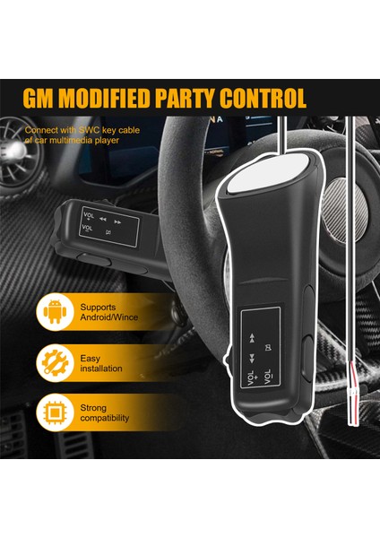 Araç Direksiyon Simidi Düğmesi Uzaktan Kumanda Işıkları Araç Navigasyon DVD / 2 Dın Android Bluetooth Kablosuz Evrensel Uzaktan Kumanda (Yurt Dışından) indirimleri
