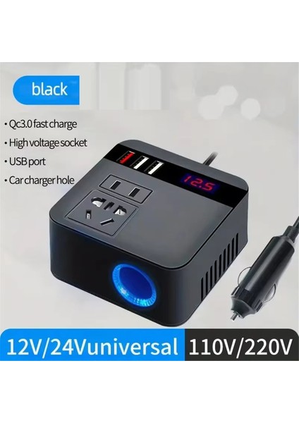 Araç Inverter DC12V/24V-DC110V/220V 120W-PEAK LED Ekran Yuvaları Güç Invertör Adaptörleri Otomobil Invertörleri (Yurt Dışından) fiyatları