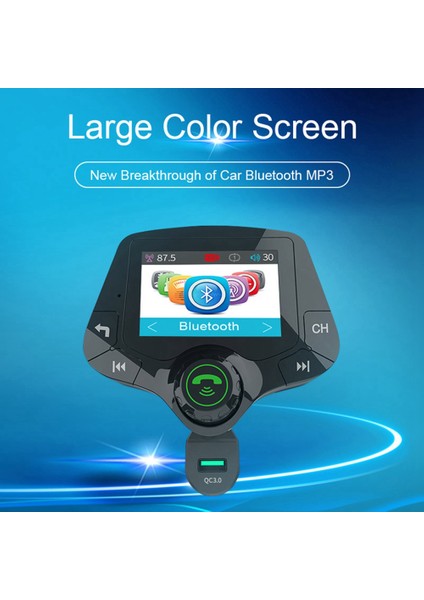 G24 Bluetooth 5.0 Araba Kiti Handfree Fm Verici Qc3.0 Araç Şarj Cihazı 2.0 Inç LCD Ekran Aux Audio Alıcı Mp3 Çalar (Yurt Dışından) fiyatları