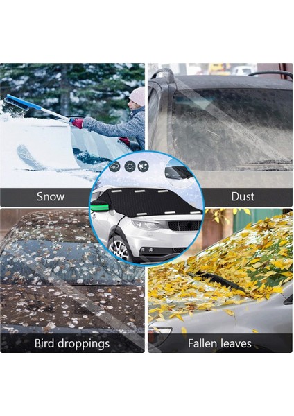 Araba Ön Cam Kar Örtüsü Buz ve Kar, Manyetik Kenarlara Sahip Kış Araba Kar Örtüsü ve Rüzgar Geçirmez Dokuma Kayışları (Yurt Dışından) modelleri