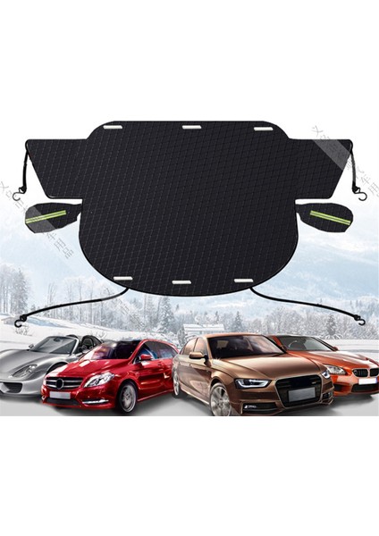Araba Ön Cam Kar Örtüsü Buz ve Kar, Manyetik Kenarlara Sahip Kış Araba Kar Örtüsü ve Rüzgar Geçirmez Dokuma Kayışları (Yurt Dışından) indirimleri