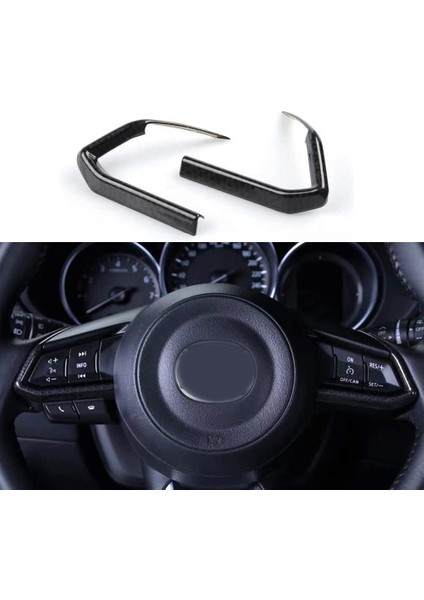 Araç Aksesuarları, Karbon Fiber Iç Direksiyon Düğmesi Sequin Dekoratif Kapak, Mazda 3 6 Cx-4 Cx-5 Cx-9 (Yurt Dışından) fiyatları