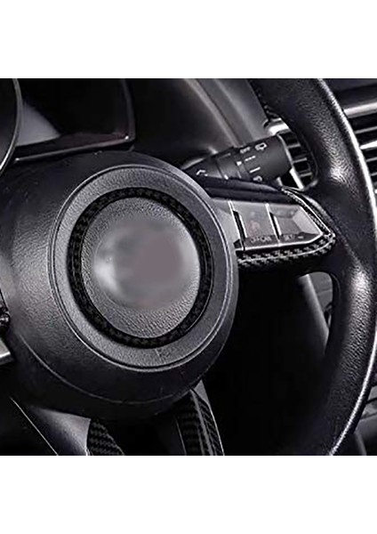 Araç Aksesuarları, Karbon Fiber Iç Direksiyon Düğmesi Sequin Dekoratif Kapak, Mazda 3 6 Cx-4 Cx-5 Cx-9 (Yurt Dışından) fırsatları