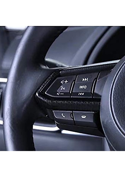 Araç Aksesuarları, Karbon Fiber Iç Direksiyon Düğmesi Sequin Dekoratif Kapak, Mazda 3 6 Cx-4 Cx-5 Cx-9 (Yurt Dışından) indirimleri