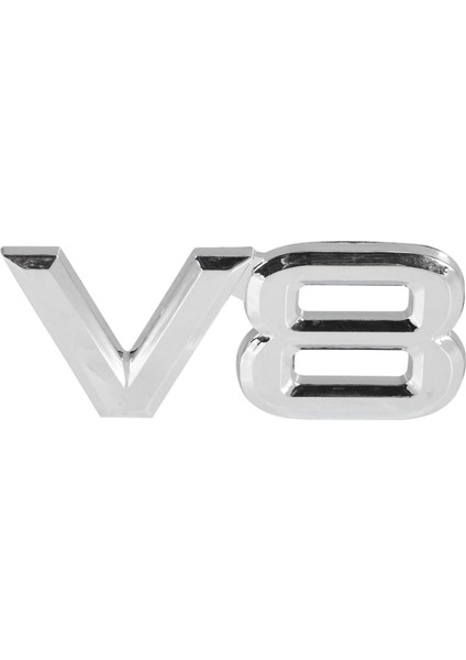 7.5x3.5cm Otomatik Araba V8 Çıkartmalar 3D Krom Çıkartma Rozeti Amblemi (Yurt Dışından)