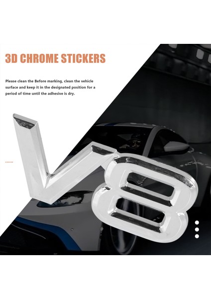 7.5x3.5cm Otomatik Araba V8 Çıkartmalar 3D Krom Çıkartma Rozeti Amblemi (Yurt Dışından) fırsatları