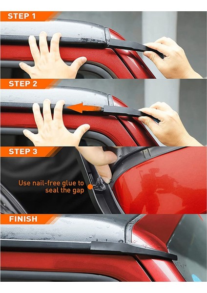 Yükseltilmiş Versiyon Yağmur Oluğu Uzantıları, Yağmur Oluk Yönlendiricisi, 18-21 Jeep Wrangler Jl Jlu Gladiator Jt, Siyah (Yurt Dışından) fiyatları