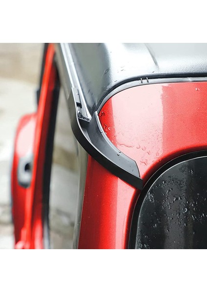 Yükseltilmiş Versiyon Yağmur Oluğu Uzantıları, Yağmur Oluk Yönlendiricisi, 18-21 Jeep Wrangler Jl Jlu Gladiator Jt, Siyah (Yurt Dışından) fırsatları