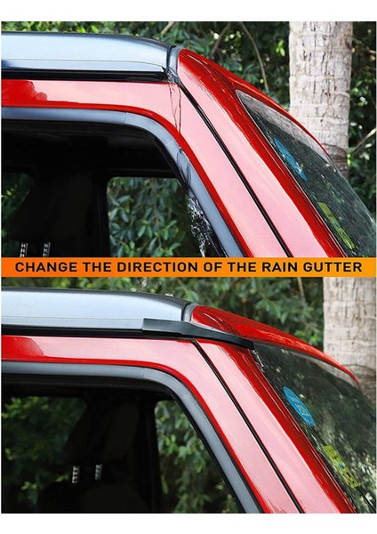 Yükseltilmiş Versiyon Yağmur Oluğu Uzantıları, Yağmur Oluk Yönlendiricisi, 18-21 Jeep Wrangler Jl Jlu Gladiator Jt, Siyah (Yurt Dışından) indirimleri