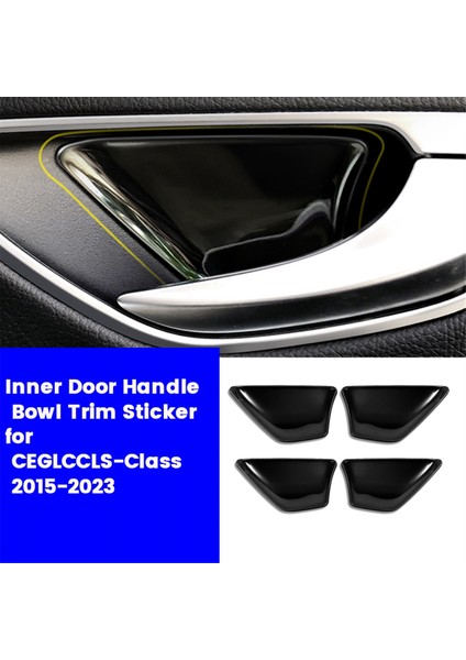 1set/4pcs Iç Kapı Kolu Kase Döşeme Çıkartması Mercedes Benz C/e/glc/cls-Sınıf 2015-2023 Araba Stil Kapı Kasesi B (Yurt Dışından) indirimleri