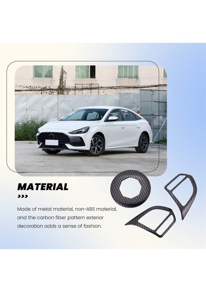 3pcs Araç Metal Karbon Fiber Direksiyon Simidi Kapağı Trim Dekorasyon Çerçevesi Mg Zs Ev Hs Mg6 Mg5 Ezs 2018-2021 Aksesuarlar (Yurt Dışından) modelleri