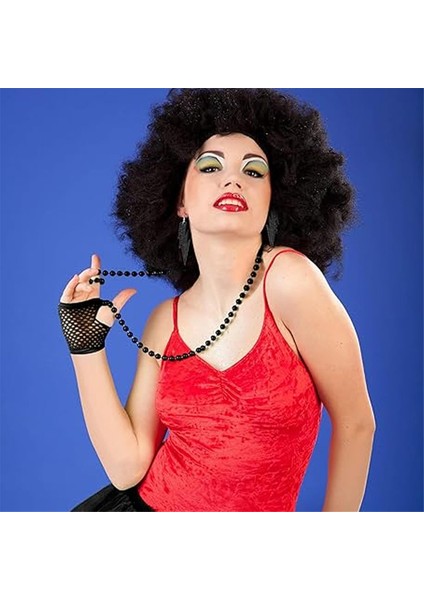 80&#39;lerin Dantel Kafa Bandı, Küpe, Eldiven, Kolye, Bilezik ile Seti Kadın Retro Parti Için Süslü Elbise Kostüm Aksesuarları (Yurt Dışından) indirimleri