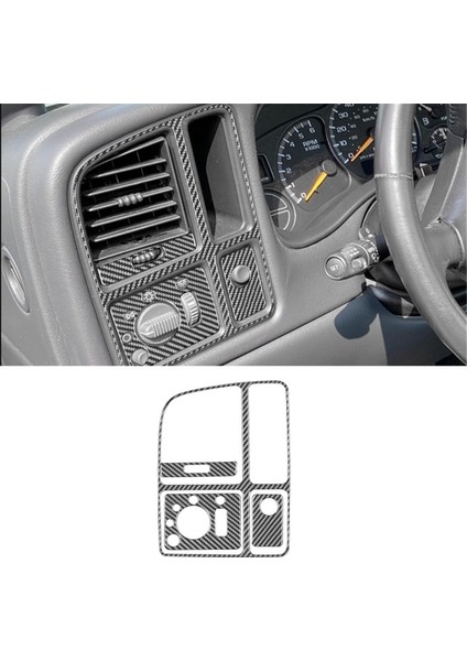 Chevy Silverado Için Karbon Fiber 1500 1999-2002 Merkez Konsol Sürücü Yan Hava Çıkış Havalandırma Kapak Trim Aksesuarları, B (Yurt Dışından) indirimleri