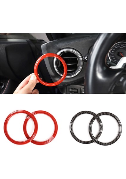 Araba Gösterge Tablosu Her Iki Tarafı Klima Outlet Havalandırma Trim Çerçeve Çıkartmalar Toyota 86 Subaru Brz 2012-2020 (Kırmızı) (Yurt Dışından) modelleri