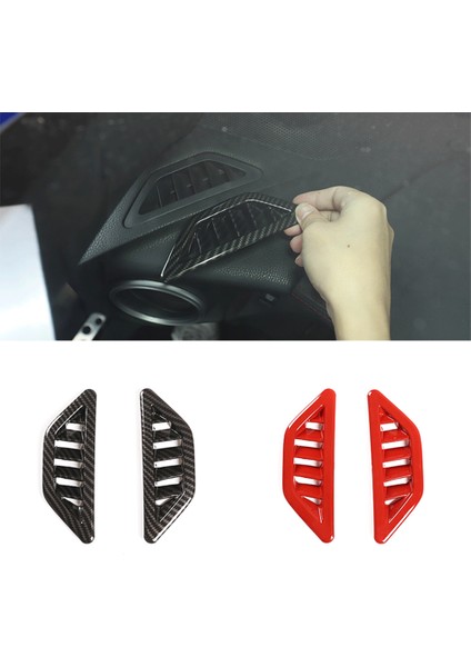 Araba Gösterge Tablosu Her Iki Tarafı Klima Outlet Havalandırma Trim Çerçeve Çıkartmalar Toyota 86 Subaru Brz 2012-2020 (Kırmızı) (Yurt Dışından) indirimleri
