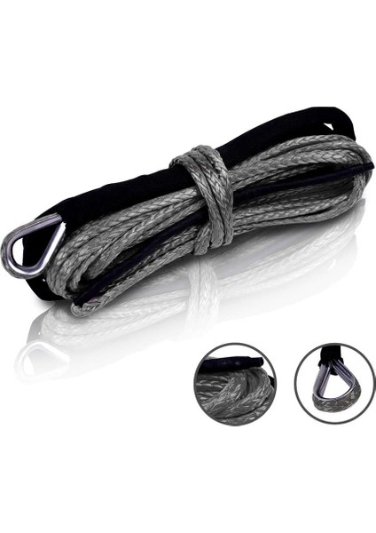 Sentetik Vinç Ipi, 15M 7700 Lbs Vinç Hattı Kablo Ipi Atv Utv Off-Road Için Koruyucu Manşon Bakım Dizesi ile (Yurt Dışından) fırsatları