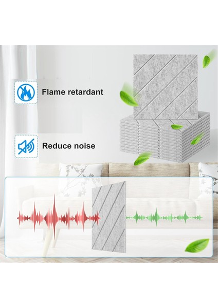12 Paket Ses Geçirmez Köpük Paneller 12X12X0.4 Inç, Akustik Için Kendi Kendine Yapışkan Akustik Köpük Paneller Gümüş Gri (Yurt Dışından) fiyatları
