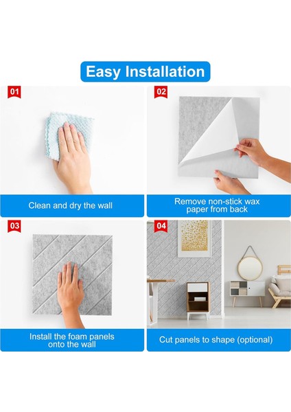 12 Paket Ses Geçirmez Köpük Paneller 12X12X0.4 Inç, Akustik Için Kendi Kendine Yapışkan Akustik Köpük Paneller Gümüş Gri (Yurt Dışından) fırsatları