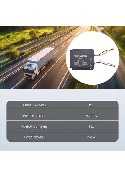 24V Ila 12V 30A Araç Güç Kaynağı Buck Transformatör Kamyonu Kamyon Otobüs DVD Ses Modifikasyonu Verimli Araç Güç Kovası (Yurt Dışından) fiyatları