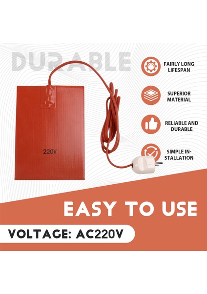 Araç Motor Yağı Tan Part Tepk Isıtıcı Pad 300W Silikon Isıtma Pad Motor Yağı Depo Damalı Ab ile Su Geçirmez (Yurt Dışından) fırsatları