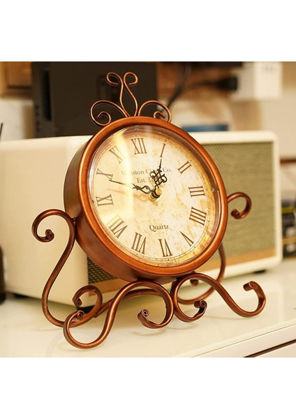 Vintage Masa Saati Antik Şömine Saat Pille Çalıştırılan Tik Olmayan Retro Saat Küçük Masa Saati Ev Için (Yurt Dışından) fırsatları