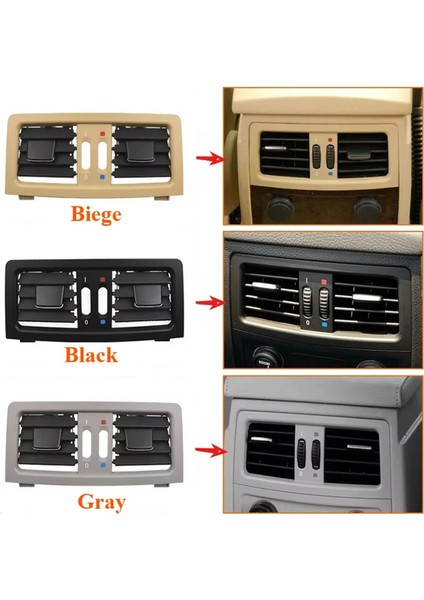 Bmw E60 E61 5 Serisi Siyah Için Arka Klima Havalandırma Grille Kapak (Yurt Dışından) indirimleri