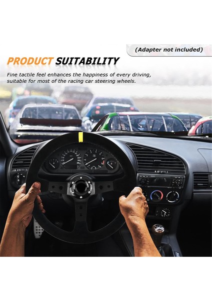 Evrensel Yarış Direksiyon Simidi, 350MM 6 Cıvata Direksiyon Simidi Yarış/ralli/motor Sporları/araba Sim Sürüş (Yurt Dışından) fırsatları
