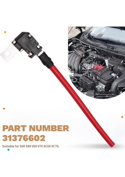 Araç Başlangıç ​​motor Pil Sigorta Kafası Pozitif 31376602 Volvo S60 S80 V60 V70 XC60 XC70 (Yurt Dışından) indirimleri